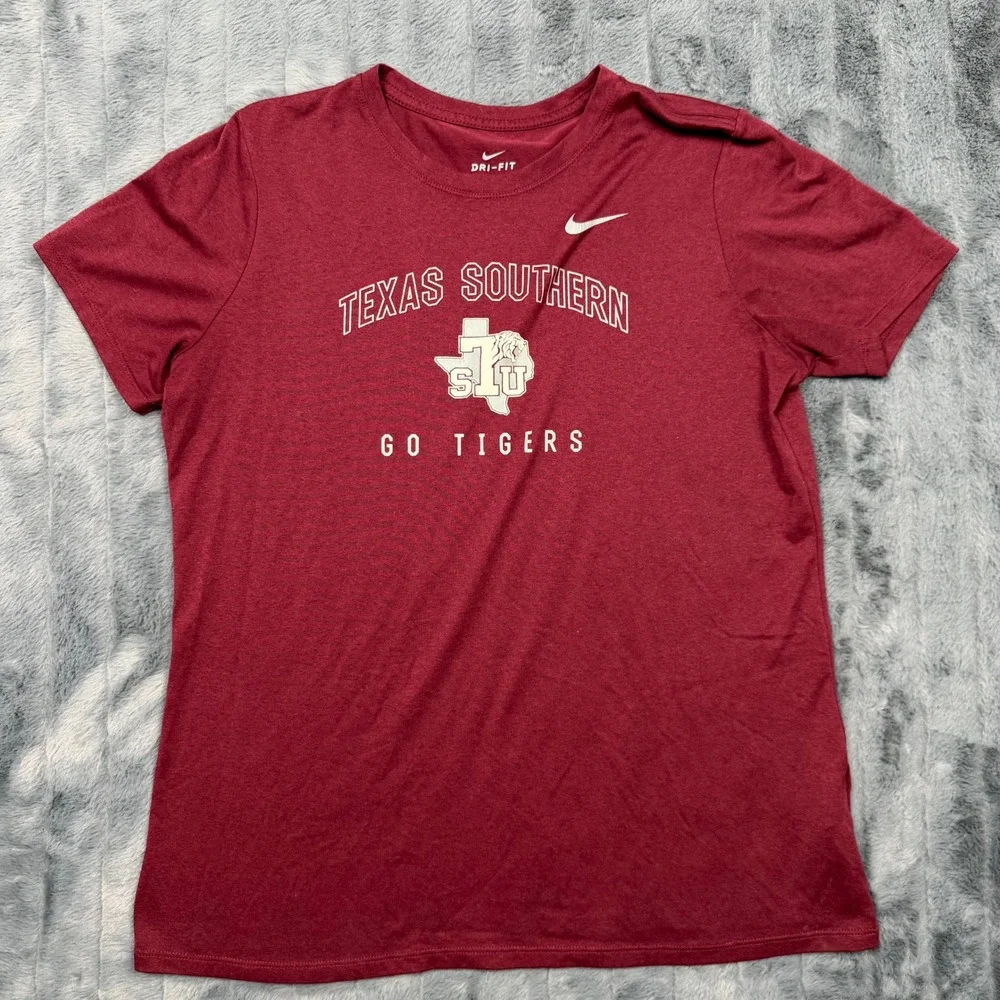 Nike Dri-FIT Texas Southern University TSU Go Tigers Legend Tee Maroon W-21549